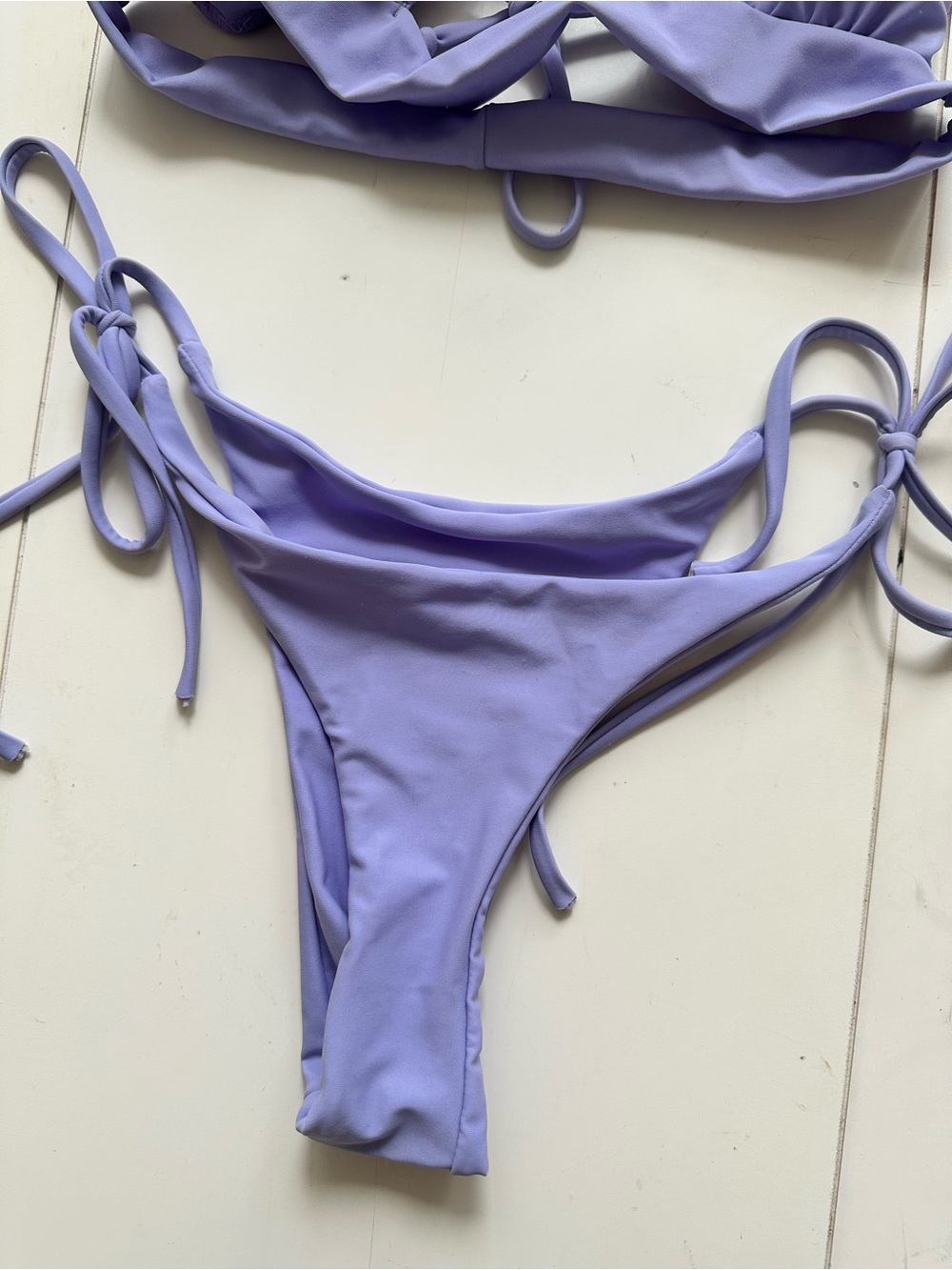 Lilac Strappy Tie-Side Bikini Set - Picture 2 of 3